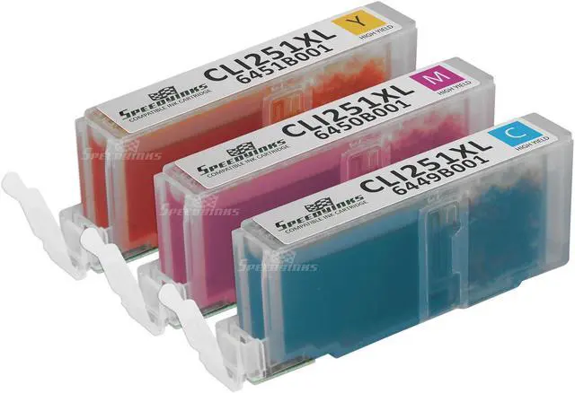 Main image of SPEEDYINKS Compatible Ink Cartridge Replacement for Canon CLI-251XL High-Yield (1 Cyan, 1 Magenta, 1 Yellow, 3-Pack)