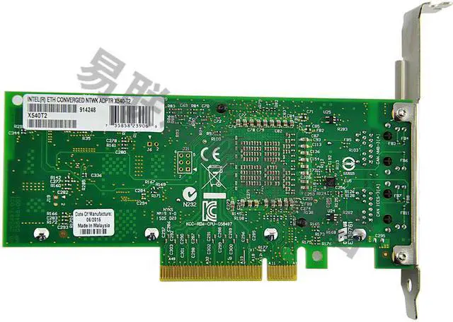Alt view image 3 of 3 - Macroreer for Intel X540-T2 10GbE Ethernet Converged Network Adapter Dual RJ45 Port Fiber Optic Connectors Network Transceivers