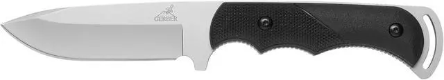 Alt view image 11 of 12 - Gerber Fixed Blade Knife,4" L,Black,Sheath HAWA 31-000588