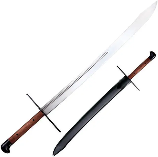 Alt view image 9 of 13 - COLDSTEEL 88GMS COLD STEEL GROSSE MESSER WITH LEATHER SCABBARD