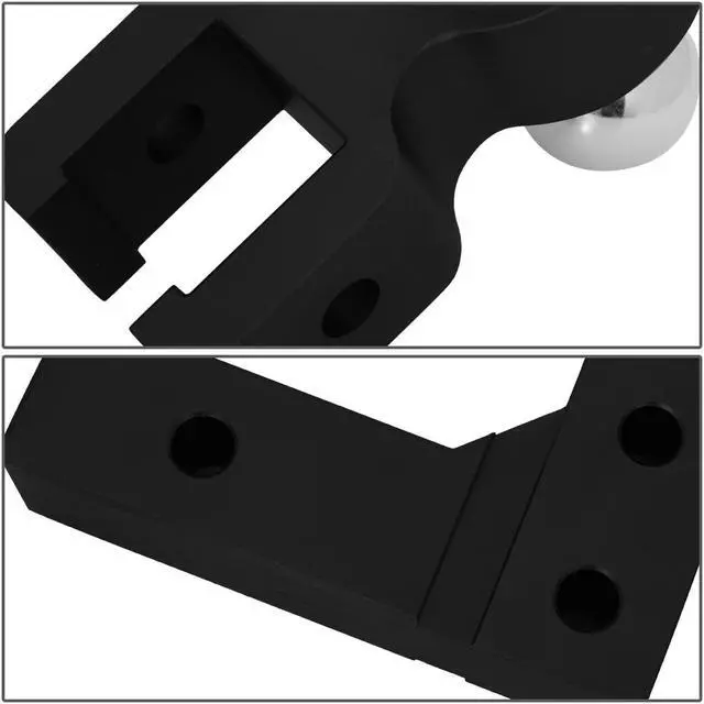 Alt view image 5 of 6 - DNA Motoring HITCH-ALU-001-BK Aluminum 6"Drop Adjustable Dual Ball Tow Towing Hitch fits 2" Trailer Receiver (Black)