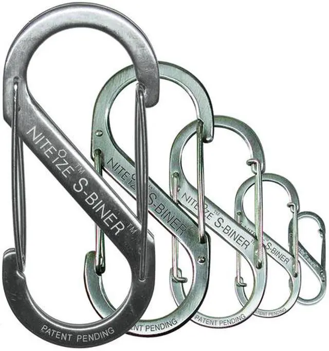 Alt view image 11 of 16 - Nite Ize SB4-03-11 Stainless S-Biner Versatile Carry Biner Size 4 Camping