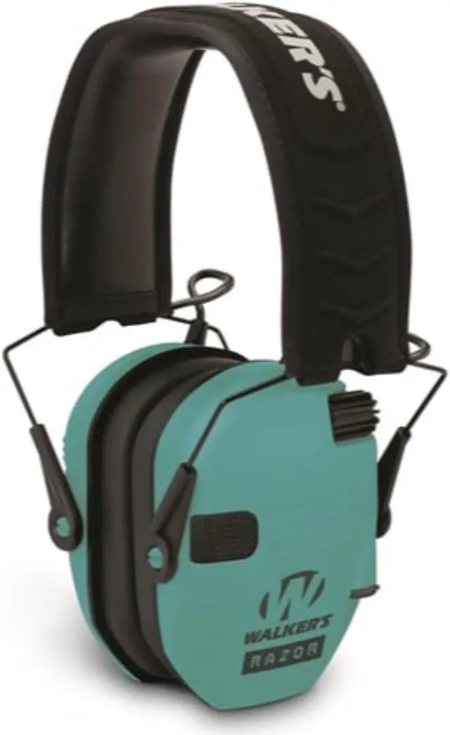 Alt view image 13 of 20 - Walkers Razor Series Slim Lo Profile Ear Muffs Hearing Protection - Light Teal