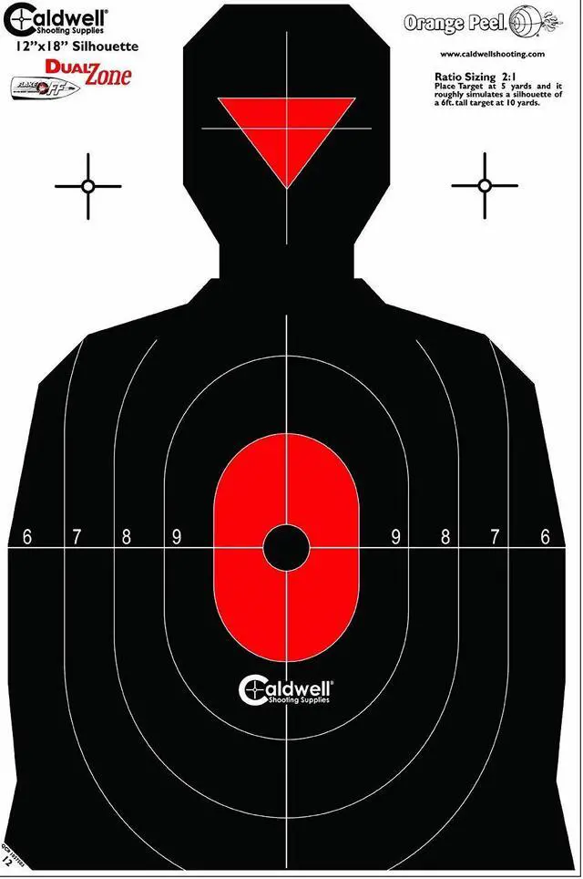 Alt view image 2 of 4 - CALDWELL 280341 CALDWELL SILHOUETTE DUAL ZONE TARGET - 25PK