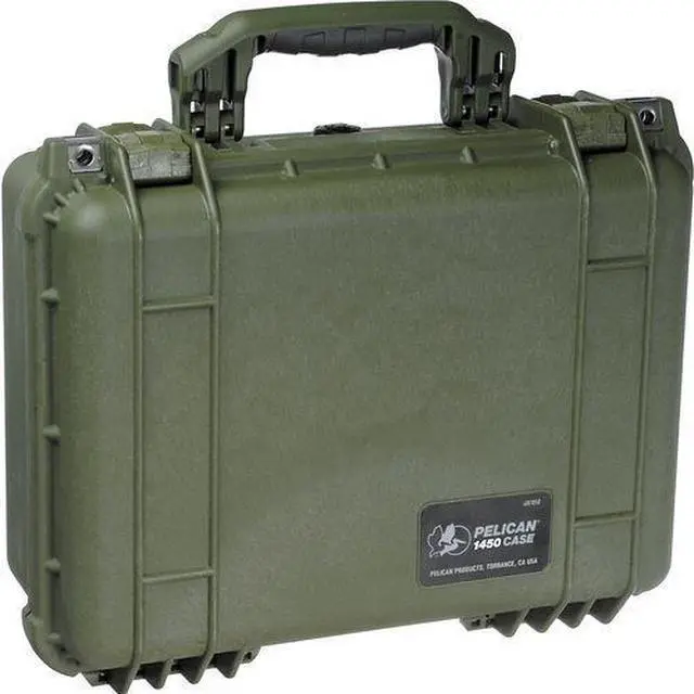Alt view image 6 of 9 - Pelican 1450 Case with Foam (Olive Drab)