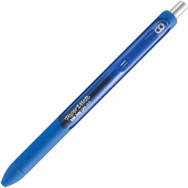 Alt view image 9 of 18 - InkJoy Gel Pen, Retractable, Micro 0.5 mm, Blue Ink, Blue Barrel, Dozen 1951722