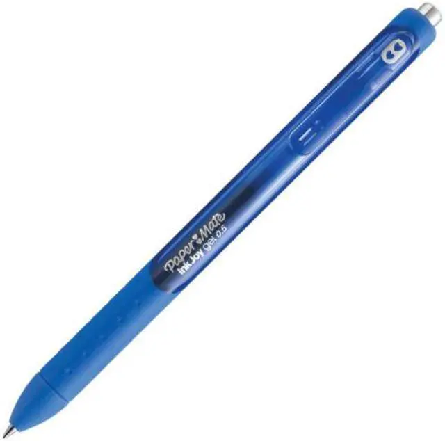 Alt view image 8 of 18 - InkJoy Gel Pen, Retractable, Micro 0.5 mm, Blue Ink, Blue Barrel, Dozen 1951722