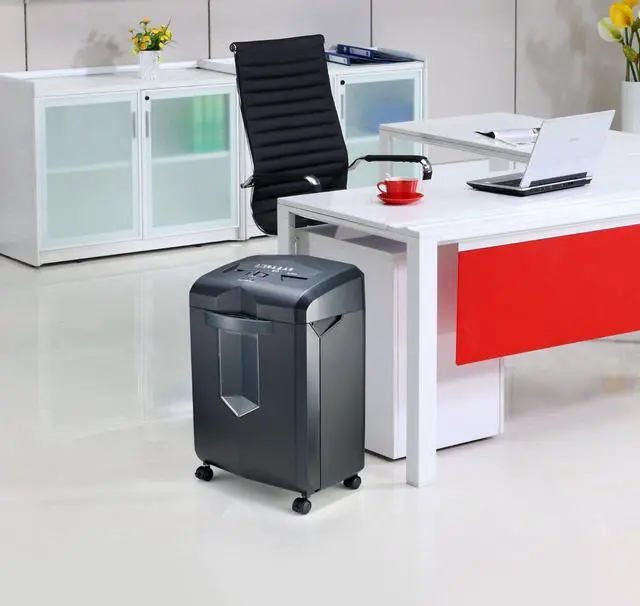 Alt view image 5 of 20 - Bonsaii EverShred C149-C 18-Sheet Cross-cut Paper/CD/Credit Card Shredder, 60 Mintues Running Time, Overload and Thermal Protection, Draw-out 6 Gallon Wastebasket Capacity, with 4 Casters