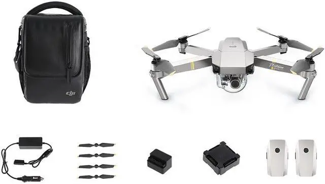 Main image of DJI Mavic PRO Platinum Portable Collapsible Drone Quadcopter, Flymore Combo with 3 Batteries, 4K Professional Camera Gimbal,