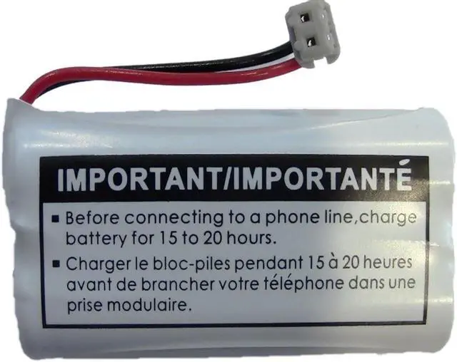 Alt view image 2 of 6 - Uniden BBTY0651101 BT-1007 NiMH 600mAh DC 2.4V Rechargeable Cordless Telephone Battery