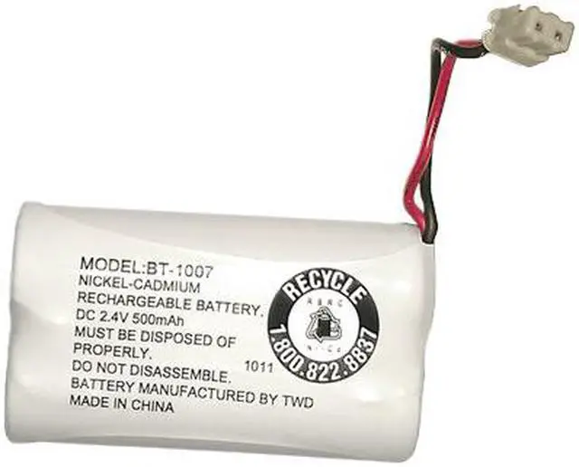 Main image of Uniden BBTY0651101 model BT1007 Nickel-Cadmium Rechargeable Cordless Phone Battery, DC 2.4V 500mAh