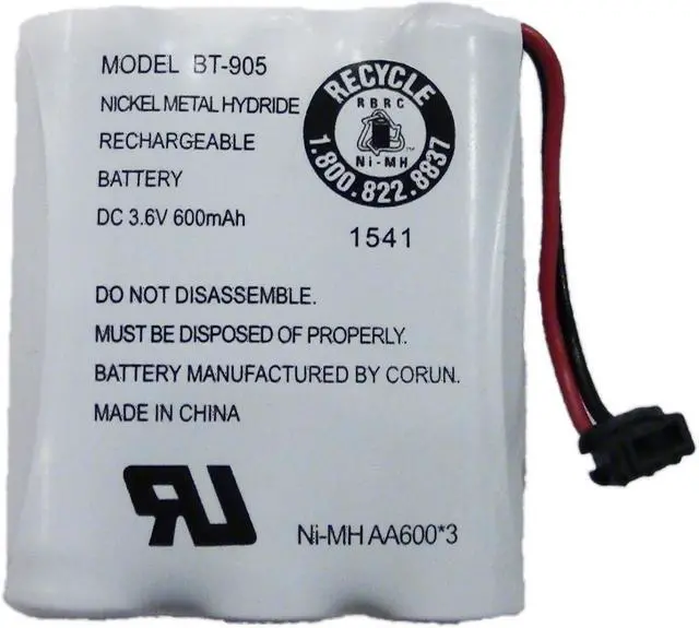 Main image of Uniden BT-905 Rechargeable Cordless Handset Phone Battery 3.6V 600mAh NiMH