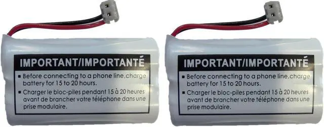 Alt view image 2 of 2 - New! Genuine Uniden BT-1007 NiMH 600mAh DC 2.4V Rechargeable Cordless Telephone Battery (2-Pack)