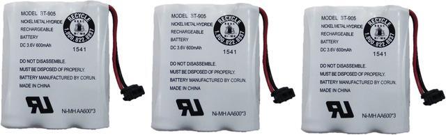 Main image of Uniden BT-905 Rechargeable Cordless Handset Phone Battery 3.6V 600mAh NiMH (3-Pack)