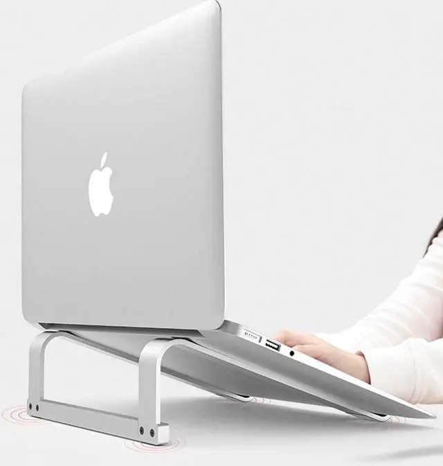 Main image of Aluminum Alloy suporte notebook Folding Notebook Laptop Stand For Macbook Pro Lapdesk 11-17 inch Non slip Cooling Bracket