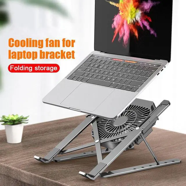 Alt view image 4 of 6 - Foldable Laptop tablet Stand Cooling Fan Heat Dissipation Desktop For MacBook Air Pro Notebook Holder For HP For DELL Cooler