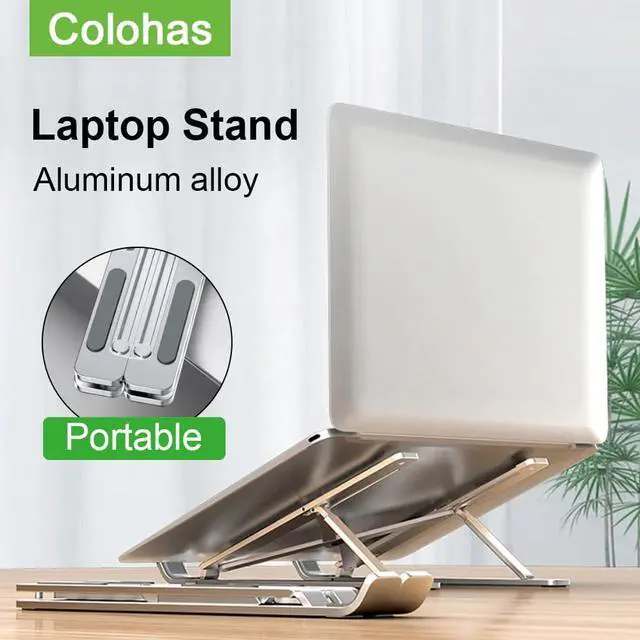 Main image of Aluminum Laptop Holder Computer Supoort Stand For Macbook Pro Base Portable Notebook Stand Adjustable Cooling Base Bracket
