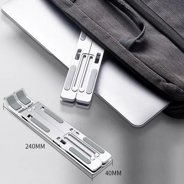 Alt view image 5 of 6 - Adjustable Support Laptop Holder Portable Aluminum Laptop Stand For Macbook Pro Air Notebook Riser Stand Cooling Bracket