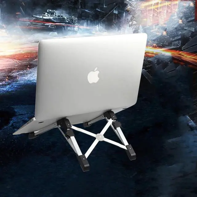 Alt view image 6 of 6 - Portable Laptop Stand Foldable Adjustable Support Notebook Base Stand For Macbook Pro Lapdesk Computer Cooling Pad Laptop Holder