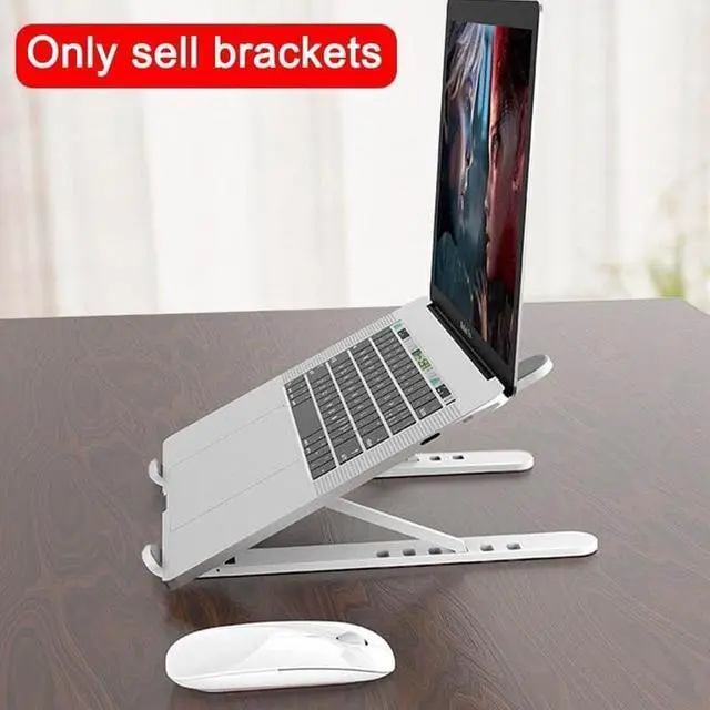Alt view image 4 of 6 - Foldable Laptop Tablet Stand With Cooling Fan Heat Macbook Cooler Air Dissipation HP Pro Notebook Holder For Desktop Stand E0W9