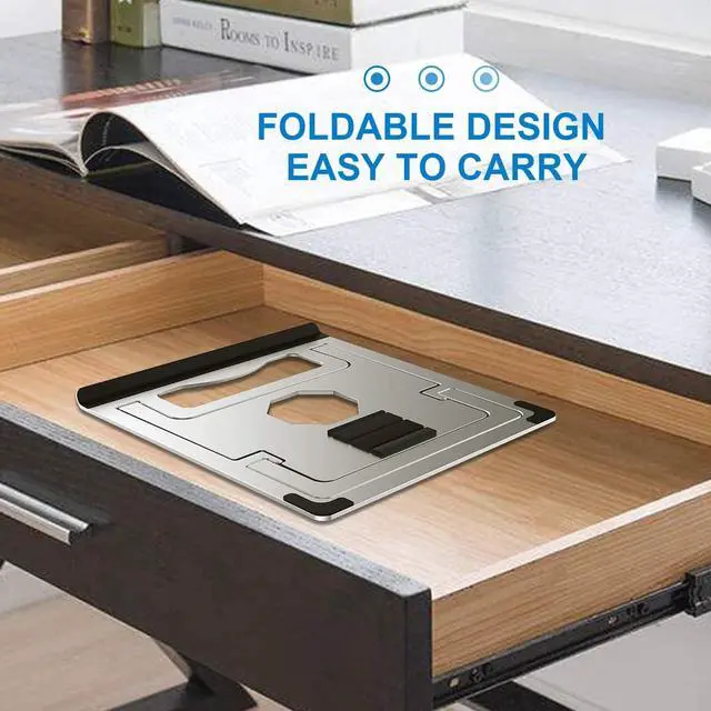 Alt view image 4 of 6 - Non Slip Laptop Stand Holder Desktop Tablets Bracket Ergonomic Notebook Cooling Pad Stand for Computer Book/iPad/PC Accessories