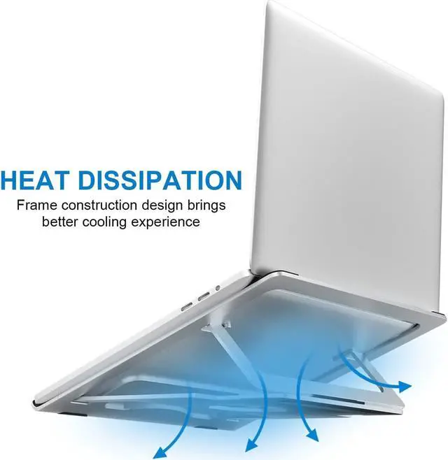Alt view image 3 of 6 - Non Slip Laptop Stand Holder Desktop Tablets Bracket Ergonomic Notebook Cooling Pad Stand for Computer Book/iPad/PC Accessories