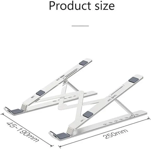 Alt view image 2 of 6 - Foldable Laptop Stand Holder Aluminium Adjustable PC Computer Notebook Tablet Stand Support for Macbook Pro Air