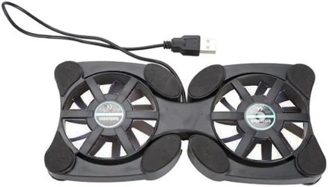 Alt view image 2 of 4 - Foldable USB Cooling Fan Mini Octopus Cooler Pad Quiet Stand Double Fans For Notebook Laptop PC JR Deals