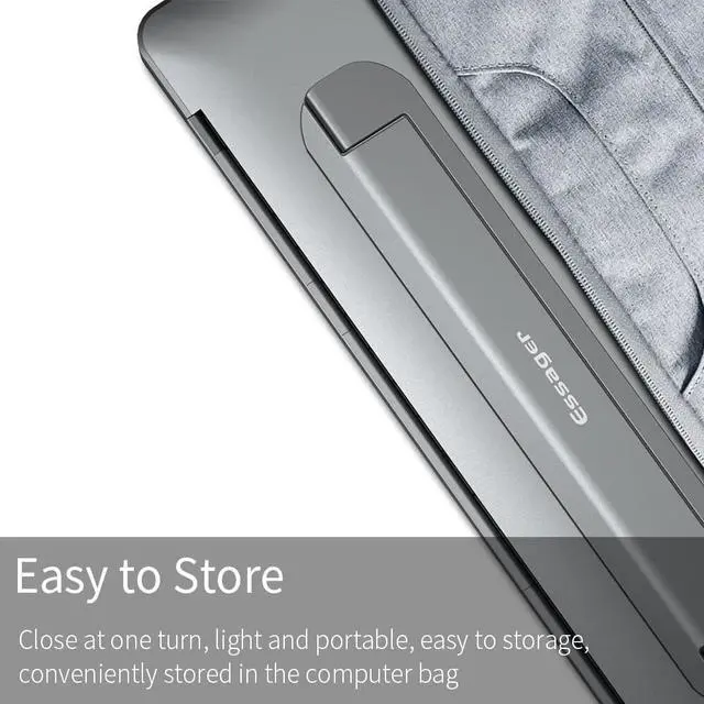 Alt view image 6 of 6 - Essager Foldable Laptop Stand Holder For Macbook Pro Air Notebook Portable Aluminum Desk Table Base Bracket Folding Laptop Stand