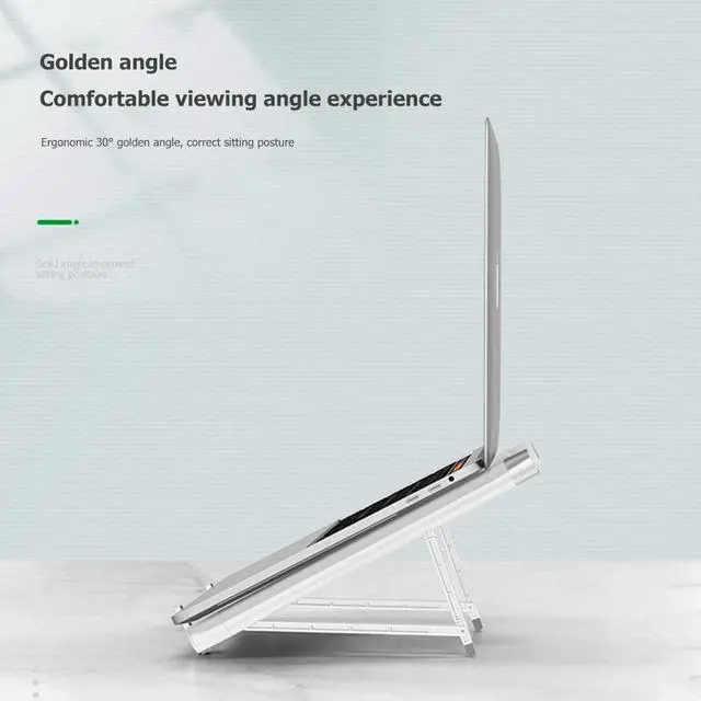 Alt view image 5 of 6 - Portable Laptop Stand Foldable Laptop Riser Bracket Tablet Book Notebook PC Desk Cooling Support Lapdesk Computer Bracket Riser