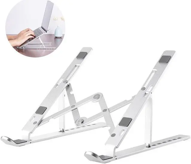 Main image of Folding Laptop Bracket 7 Levels Adjustable Portable Tablet Notebook Holder Aluminum Alloy Stand