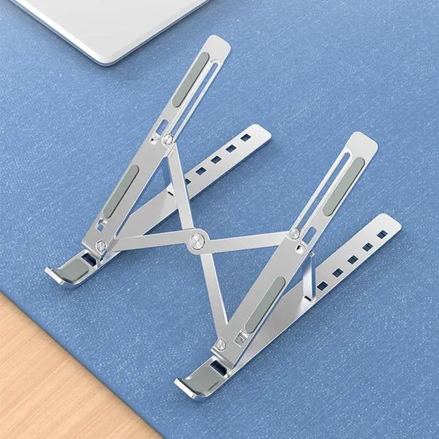 Alt view image 5 of 6 - Aluminum Laptop Holder Computer Supoort Stand For Macbook Pro Base Portable Notebook Stand Adjustable Cooling Base Bracket
