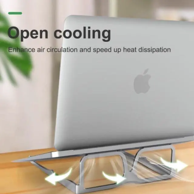 Alt view image 2 of 6 - Foldable laptop stand aluminum alloy cooling desktop support stand laptop stan