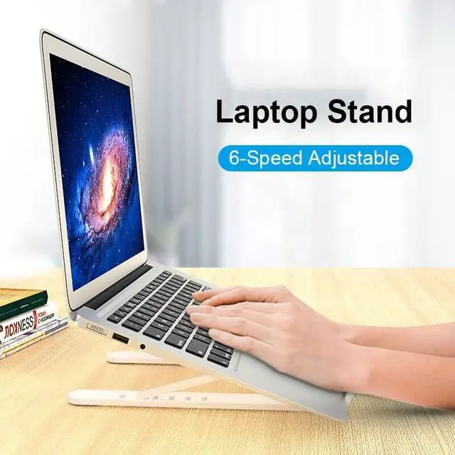 Alt view image 2 of 6 - Adjustable Foldable Laptop Stand Notebook Support Lifting Cooling Holder Desk Laptop Stand For 7-15 inch Macbook Pro Air