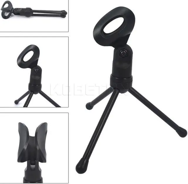 Alt view image 6 of 6 - kebidu New 3.5mm Audio Wired Stereo Condenser SF 666 Microphone With Holder Stand Clip For PC Chatting Singing Karaoke Laptop