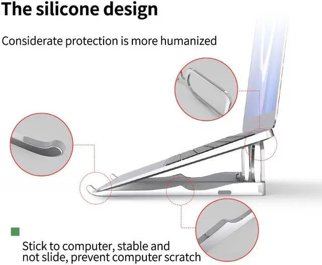 Alt view image 6 of 6 - Laptop Stand Ergonomic Aluminum Laptop Mount Computer Holder For MacBook Pro Air Xiaomi Huawei PC Notebook Holder