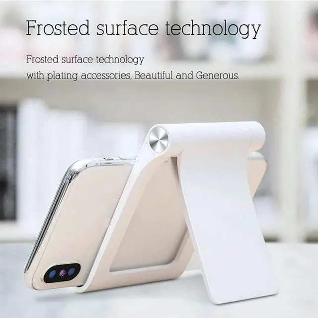 Alt view image 2 of 6 - Tablet Stand For Ipad Samsung Universal Foldable Adjustable Mobile Phone Stand For Iphone 5 6 7 X White