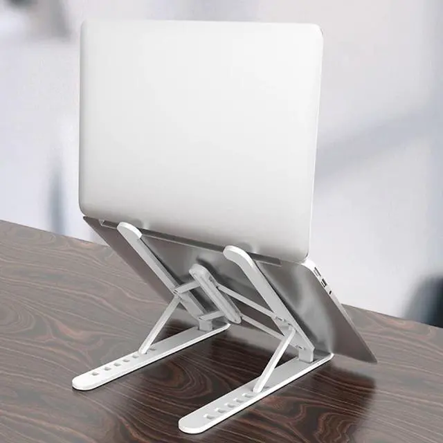 Alt view image 3 of 6 - Portable Laptop Stand Foldable Support Base Notebook Stand Holder For Macbook Pro Air HP desk Computer Cooling Bracket Riser