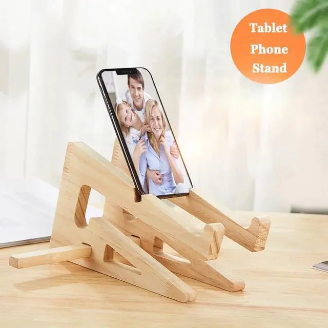 Alt view image 3 of 6 - Vmonv Increased Height Wood Laptop Stand Holder for Macbook Air Pro Retina 13 15 Inch Notebook Vertical Base Cooling Stand Mount