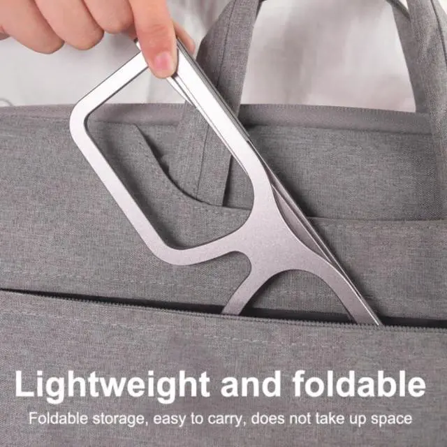 Alt view image 6 of 6 - Foldable laptop stand aluminum alloy cooling desktop support stand laptop stan