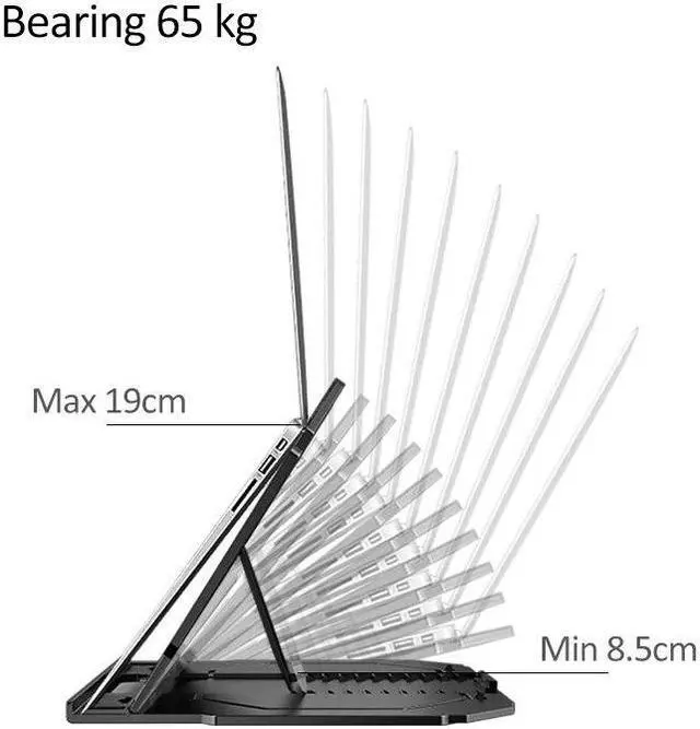 Alt view image 5 of 6 - New Multi Angle Adjustment PC Bracket/Holder Rotating Laptop Stand Flexible with Turntable Attach Phone Bracket Hollow Desig