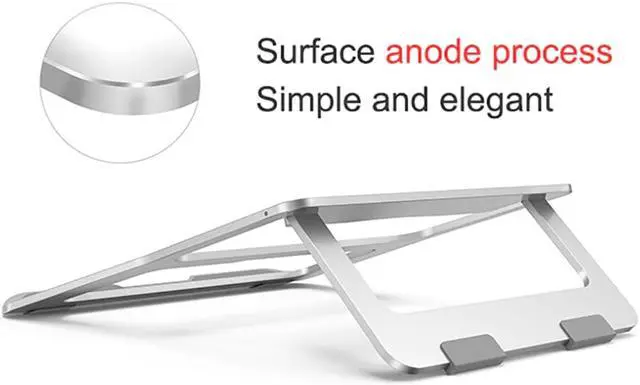 Alt view image 2 of 6 - Laptop Stand Foldable Laptop Stand Aluminum Alloy Adjustable Desktop Tablet Holder Desk Table Mobile Phone Stand Laptop Holder