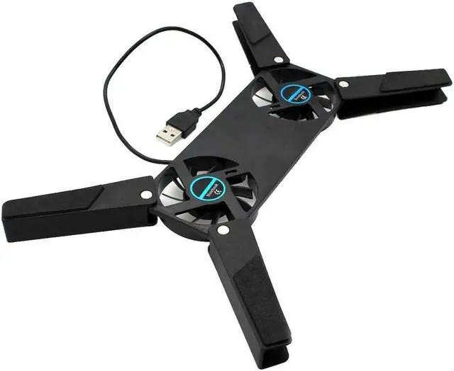 Alt view image 3 of 5 - Rotatable USB Fan Cooling Pad 2 Fans Cooler Notebook Cooler Computer USB Fan Stand For PC Laptop PC Computer Peripherals