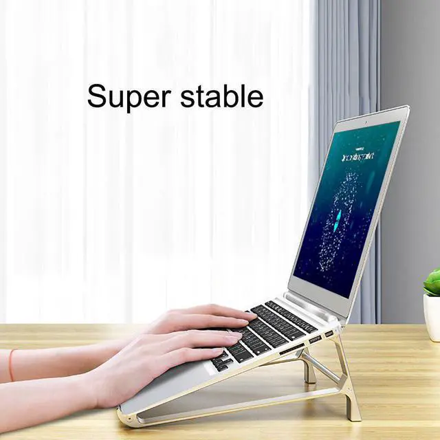 Alt view image 5 of 6 - 2 in 1 Desktop Laptop Stand Aluminum Vertical Laptop Stand Home Office Notebook Cooling Holder for MacBook Air Pro