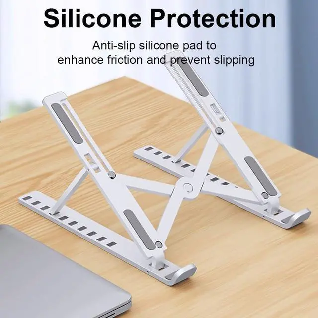 Alt view image 4 of 6 - Portable Laptop Stand Folding Support Base Notebook Stand For Macbook Pro Lapdesk Computer Laptop Holder Cooling Bracket Riser