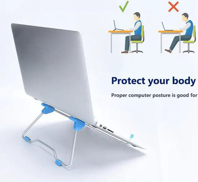 Main image of Folding Laptop Stand Height Adjustable Aluminum Alloy Laptop Stand Bracket Laptop Holder for 10-17inch PC Notebook