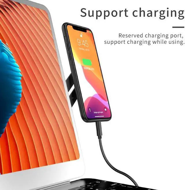 Alt view image 2 of 6 - Cellphone Mount Clip on Tablet Computer Laptop Monitor Side Holder Stand for Xiaomi Redmi Huawei iPhone Smartphone Mobile Phone