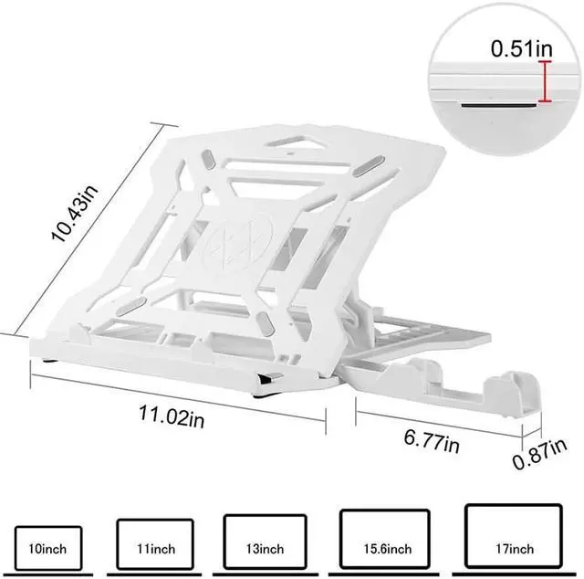 Alt view image 6 of 6 - Laptop Stand Adjustable Laptop Stand Multi Angle Swivel Stand Mobile Phone Pad Stand for 10 to 17 Inch Laptops
