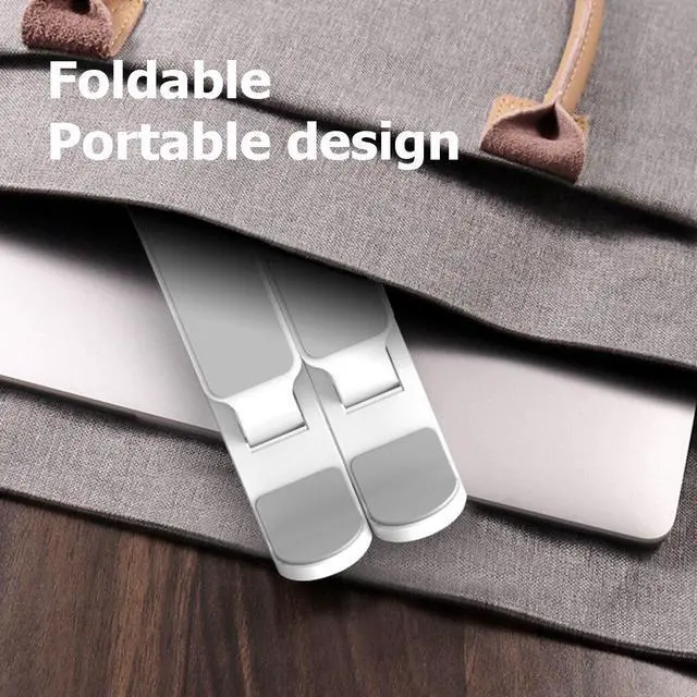 Alt view image 6 of 6 - Portable Laptop Stand Foldable Notebook Cooling Bracket Height Adjustable Laptop Holder Support Computer Cooling Bracket Riser