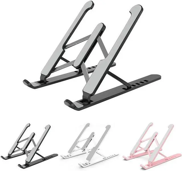 Alt view image 4 of 6 - Portable Laptop Stand Foldable Notebook Cooling Bracket Height Adjustable Laptop Holder Support Computer Cooling Bracket Riser